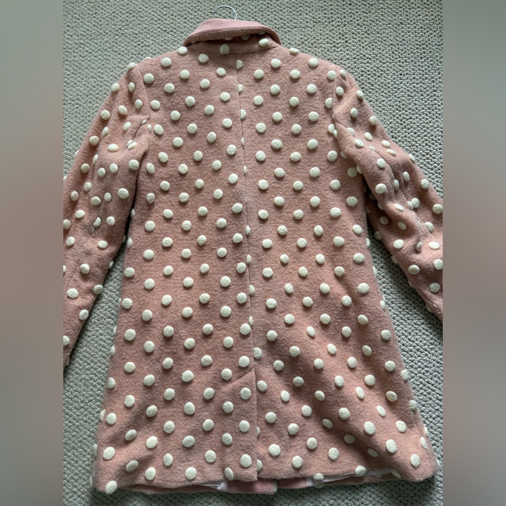 Modcloth Pink Polka Dot Women's Coat - Picture 12 of 14